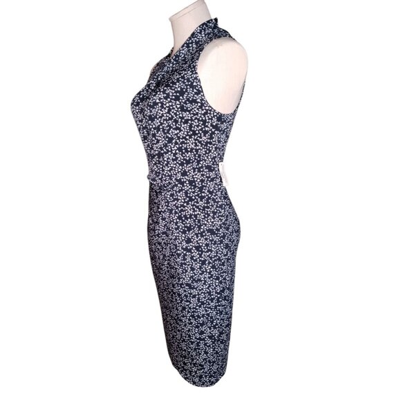 NWT Lark & Ro Women’s Sleeveless Size 2 Dress Floral Midi Faux Wrap Crossover - Picture 2 of 11